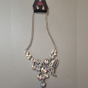 Paparazzi Silver Necklace with Multicolor Accents